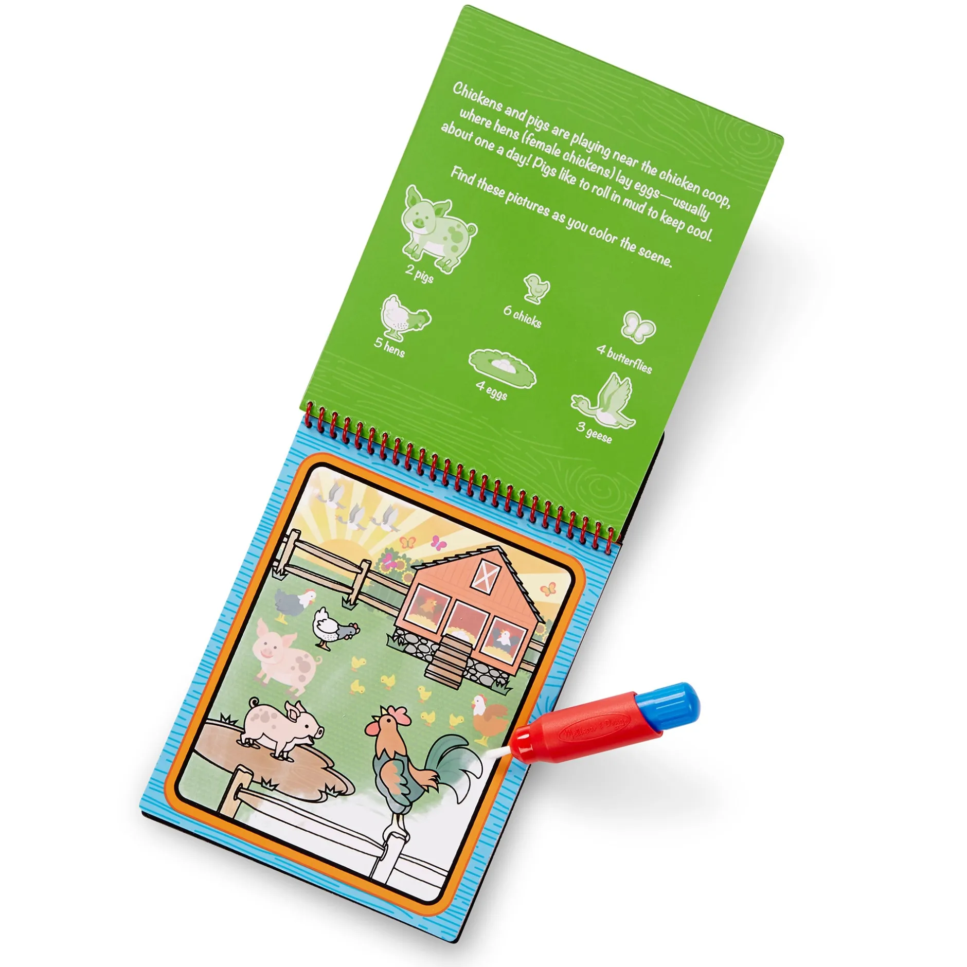 Activity Books>Melissa & Doug On the Go Water WOW! Color Reveal Pad - Farm