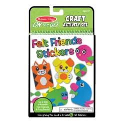 Activity Books>Melissa & Doug On-the-Go Felt Friends Stickers Craft Activity Set