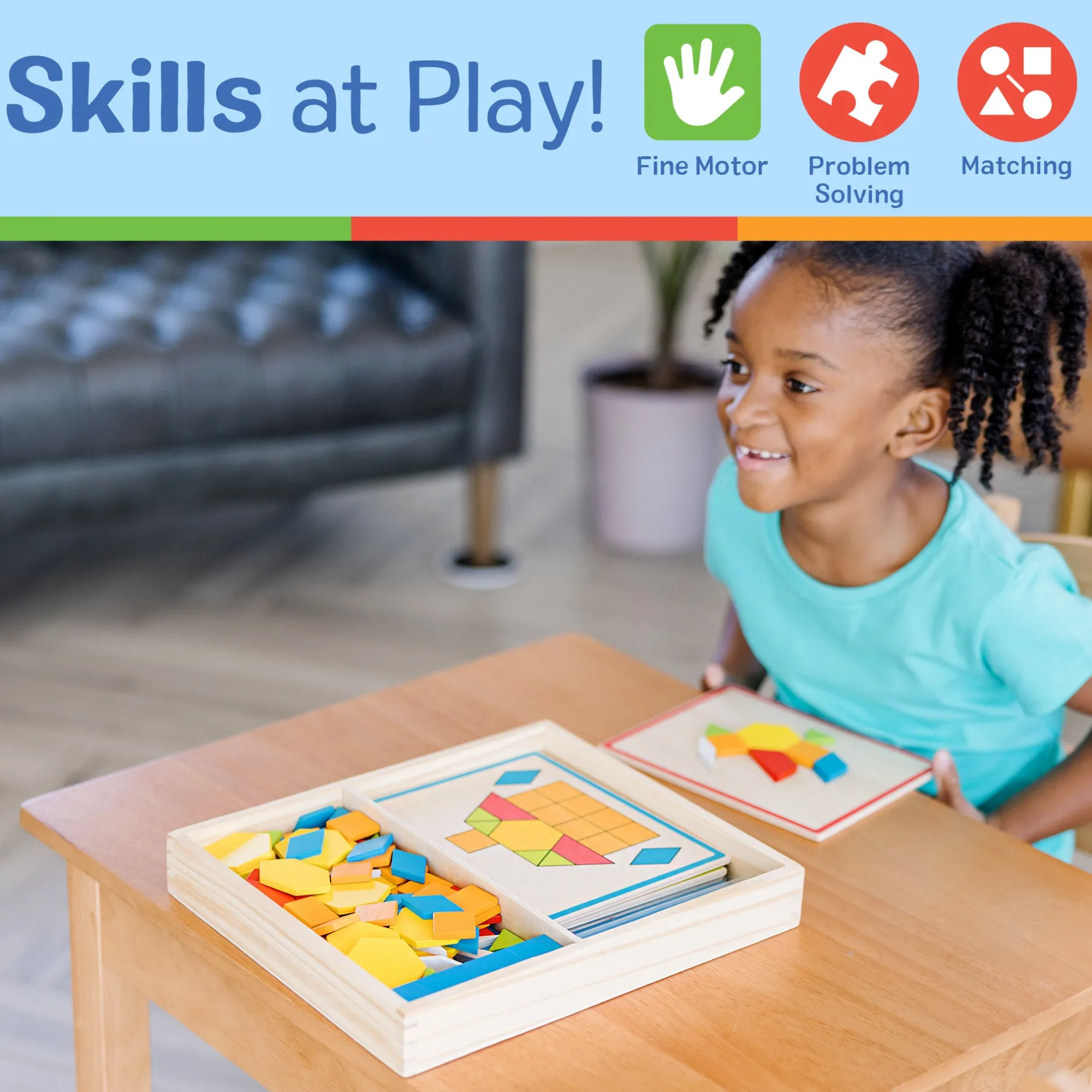 Colors & Shapes>Melissa & Doug Pattern Blocks and Boards
