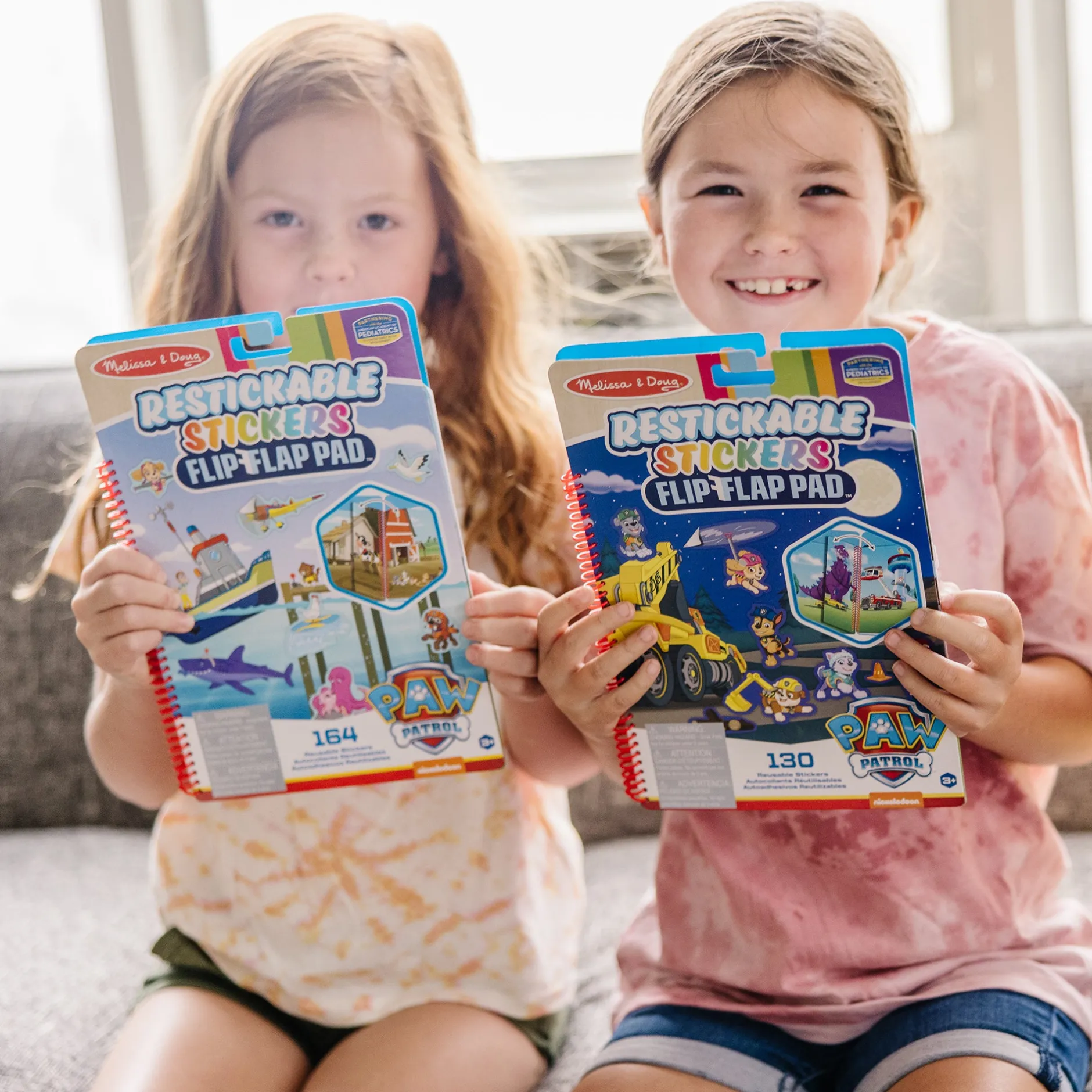 Stickers & Sticker Books>Melissa & Doug PAW Patrol Restickable Stickers Flip-Flap Pad - Classic Missions
