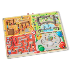 Motor Skills>Melissa & Doug PAW Patrol Wooden 4-in-1 Magnetic Wand Maze Board