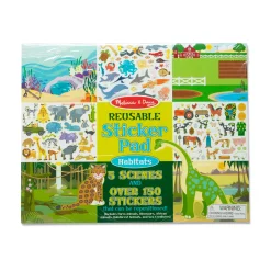 Stickers & Sticker Books>Melissa & Doug Reusable Sticker Pad - Habitats