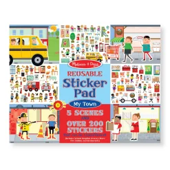 Stickers & Sticker Books>Melissa & Doug Reusable Sticker Pad - My Town
