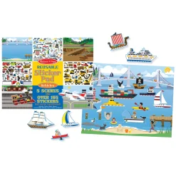 Stickers & Sticker Books>Melissa & Doug Reusable Sticker Pad - Vehicles