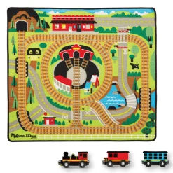 Vehicles & Trains>Melissa & Doug Round the Rails Train Rug