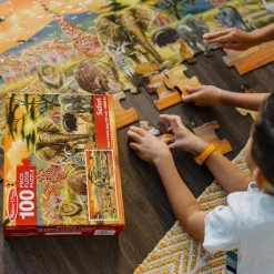 Animals & Nature Puzzles>Melissa & Doug Safari Floor Puzzle - 100 Pieces