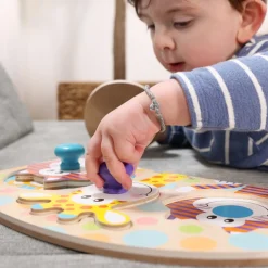 Animals & Nature Puzzles|Motor Skills>Melissa & Doug Safari Jumbo Peg Puzzle - 3 Pieces