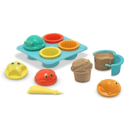 Outdoor Toys>Melissa & Doug Seaside Sidekicks Sand Cupcake Set