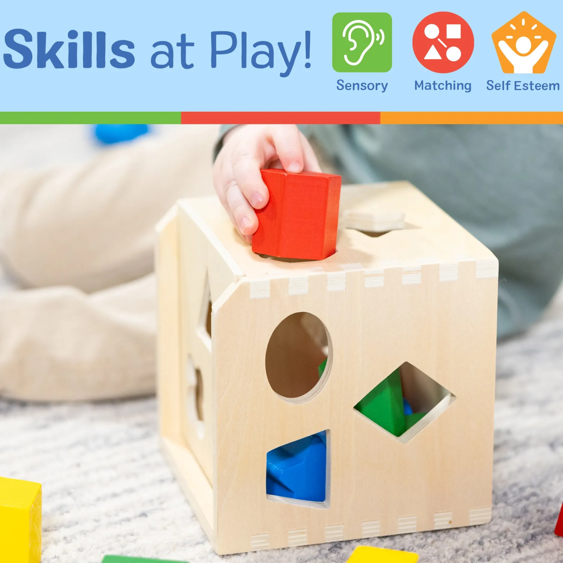 Colors & Shapes>Melissa & Doug Shape-Sorting Cube