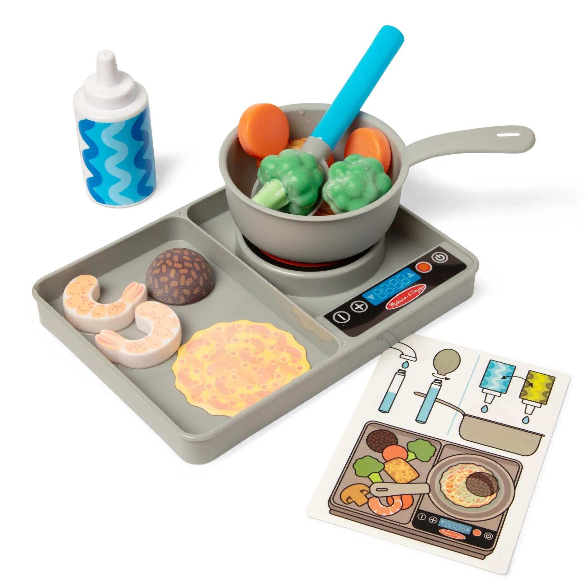 Play Food & Play Sets>Melissa & Doug Simmer & Stir Stovetop Play Set with Color Changing Water WOW!