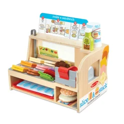 Play Food & Play Sets>Melissa & Doug Slice & Stack Sandwich Counter