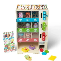 Play Food & Play Sets>Melissa & Doug Sort, Stock, Select Wooden Vending Machine Play Set