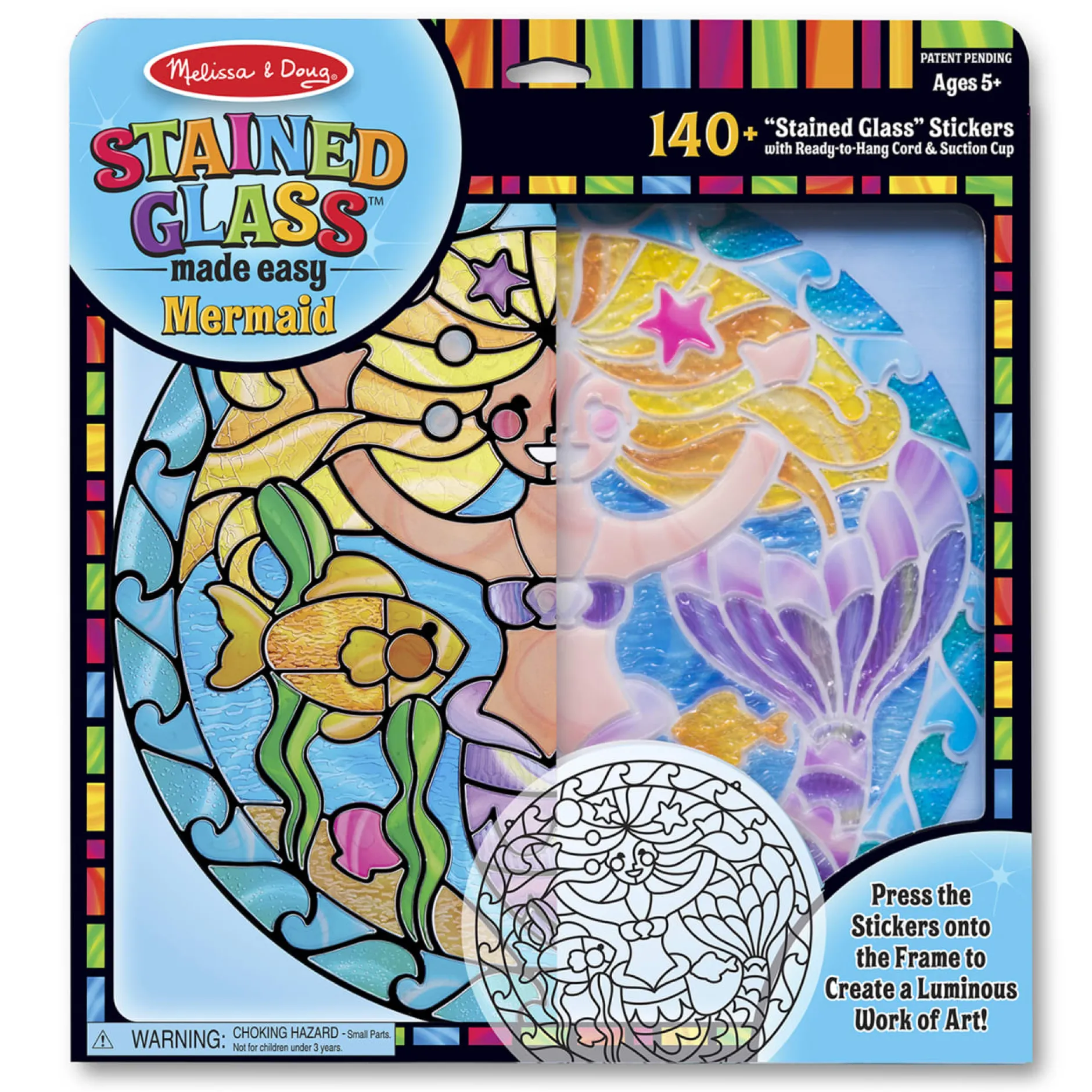 Craft & Stamp Kits>Melissa & Doug Stained Glass Made Easy - Mermaid