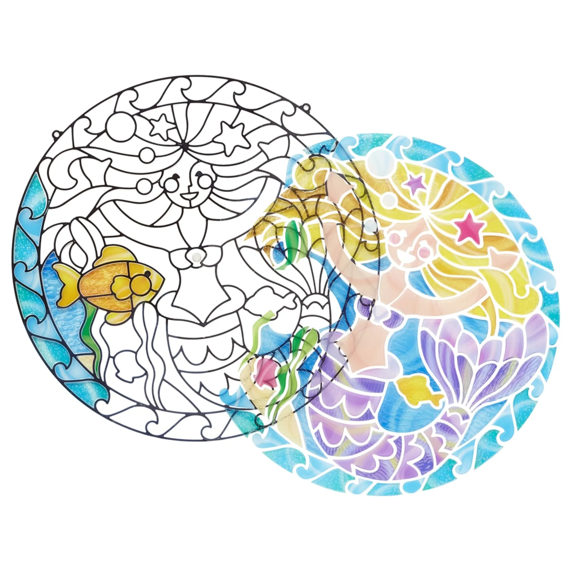 Craft & Stamp Kits>Melissa & Doug Stained Glass Made Easy - Mermaid