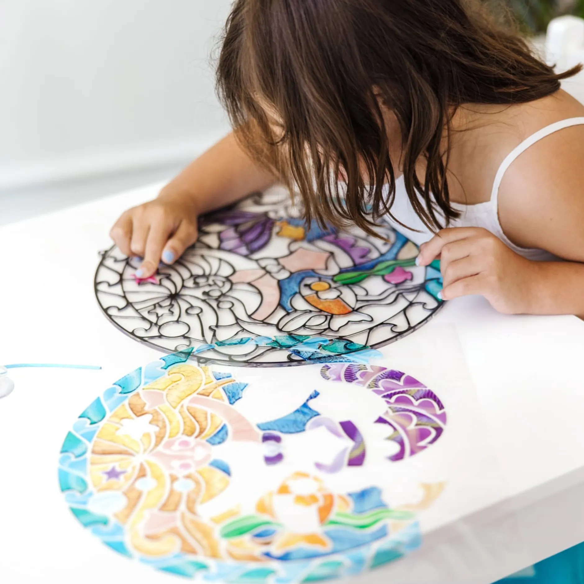 Craft & Stamp Kits>Melissa & Doug Stained Glass Made Easy - Mermaid