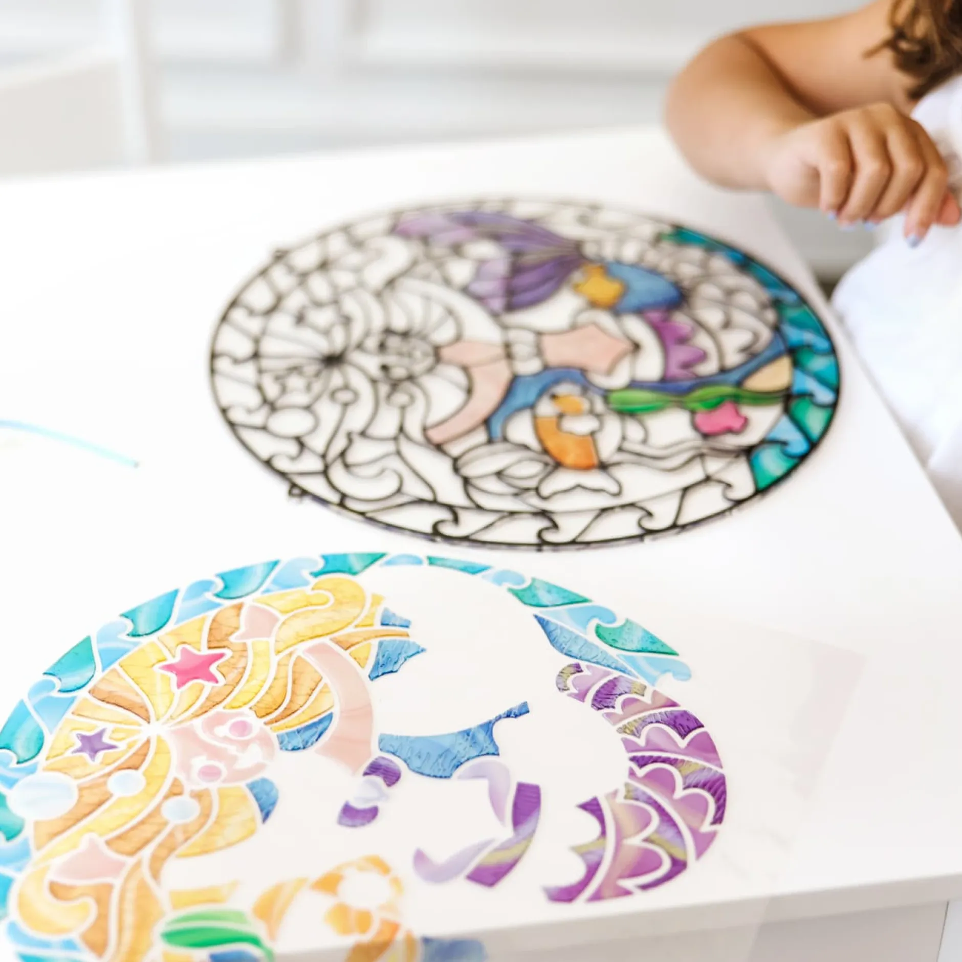 Craft & Stamp Kits>Melissa & Doug Stained Glass Made Easy - Mermaid