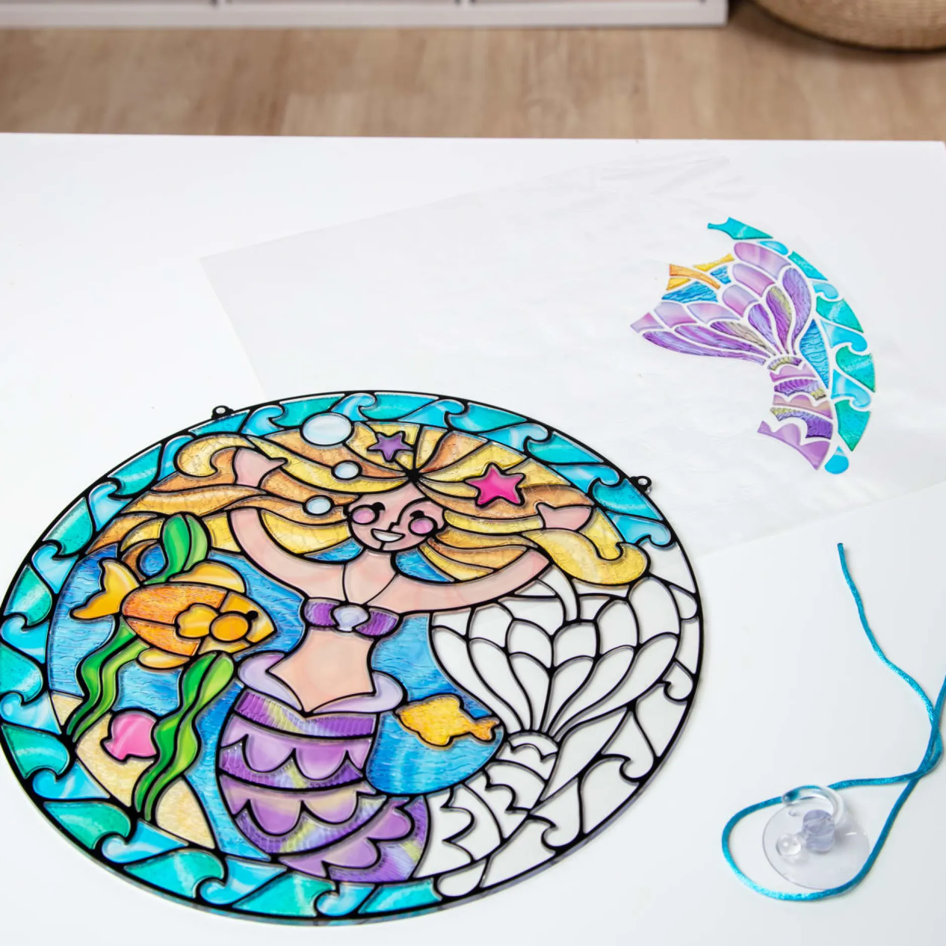 Craft & Stamp Kits>Melissa & Doug Stained Glass Made Easy - Mermaid
