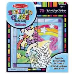 Craft & Stamp Kits>Melissa & Doug Stained Glass Made Easy - Unicorn