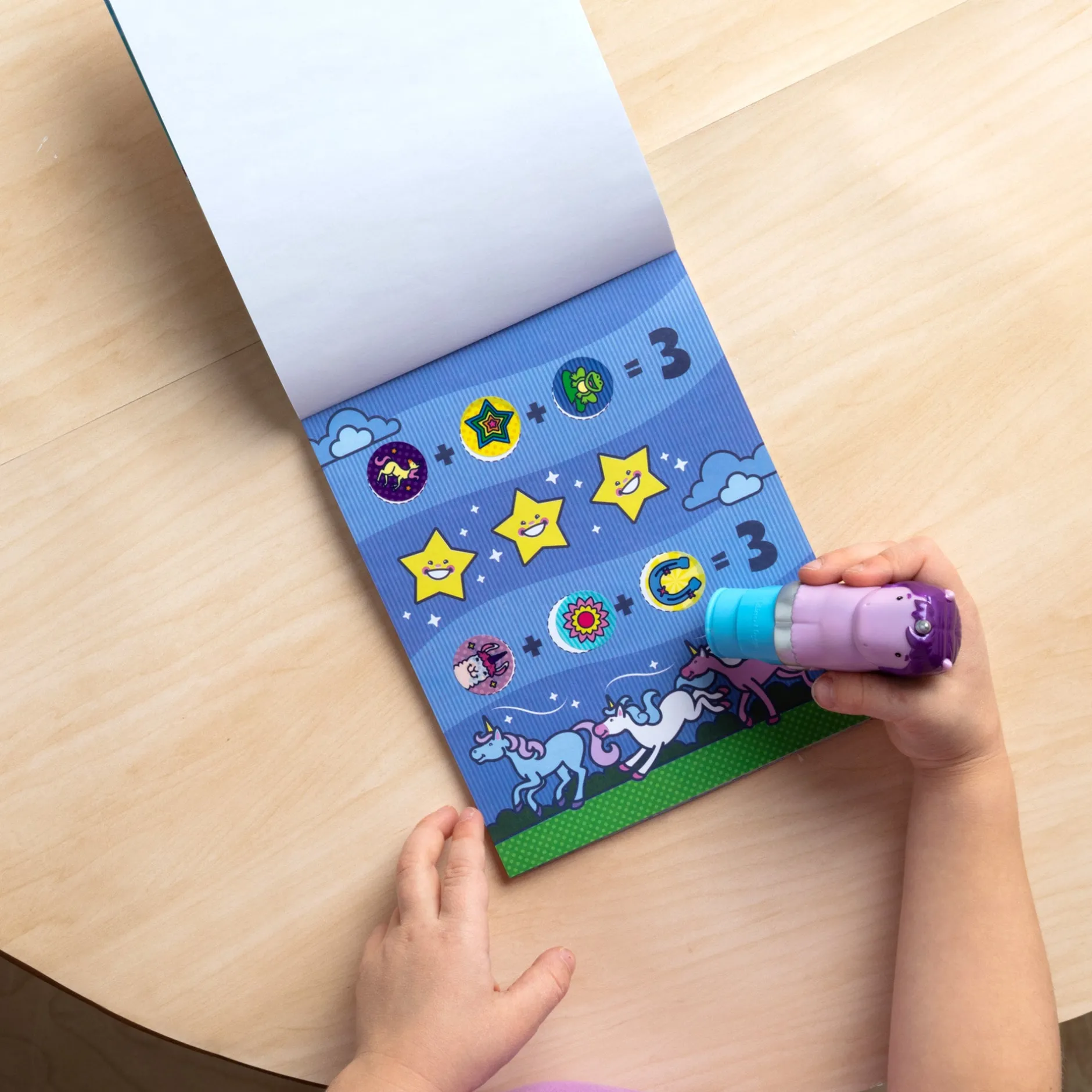 Activity Books>Melissa & Doug Sticker WOW!™ Activity Pad & Sticker Stamper - Purple Unicorn