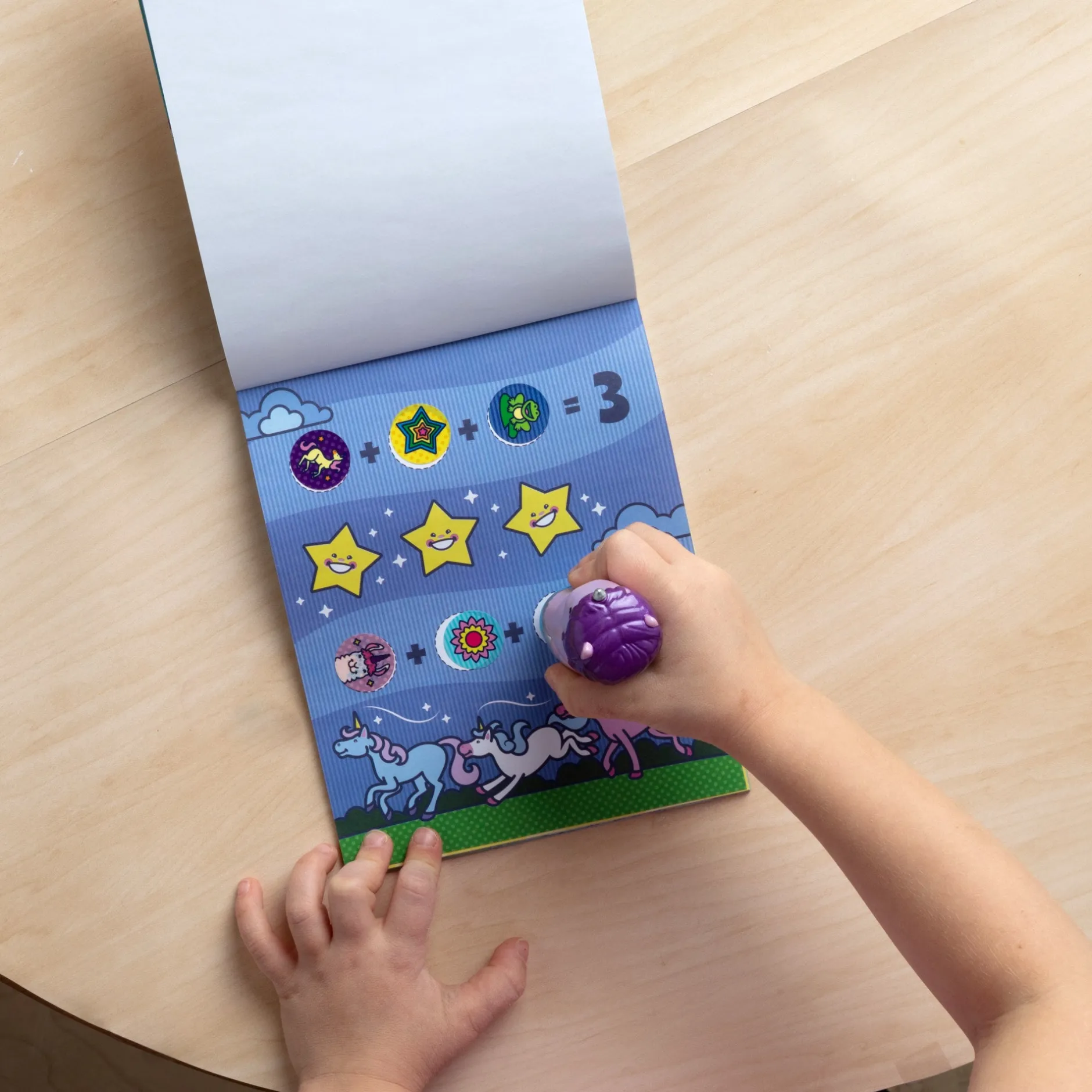 Activity Books>Melissa & Doug Sticker WOW!™ Activity Pad & Sticker Stamper - Purple Unicorn
