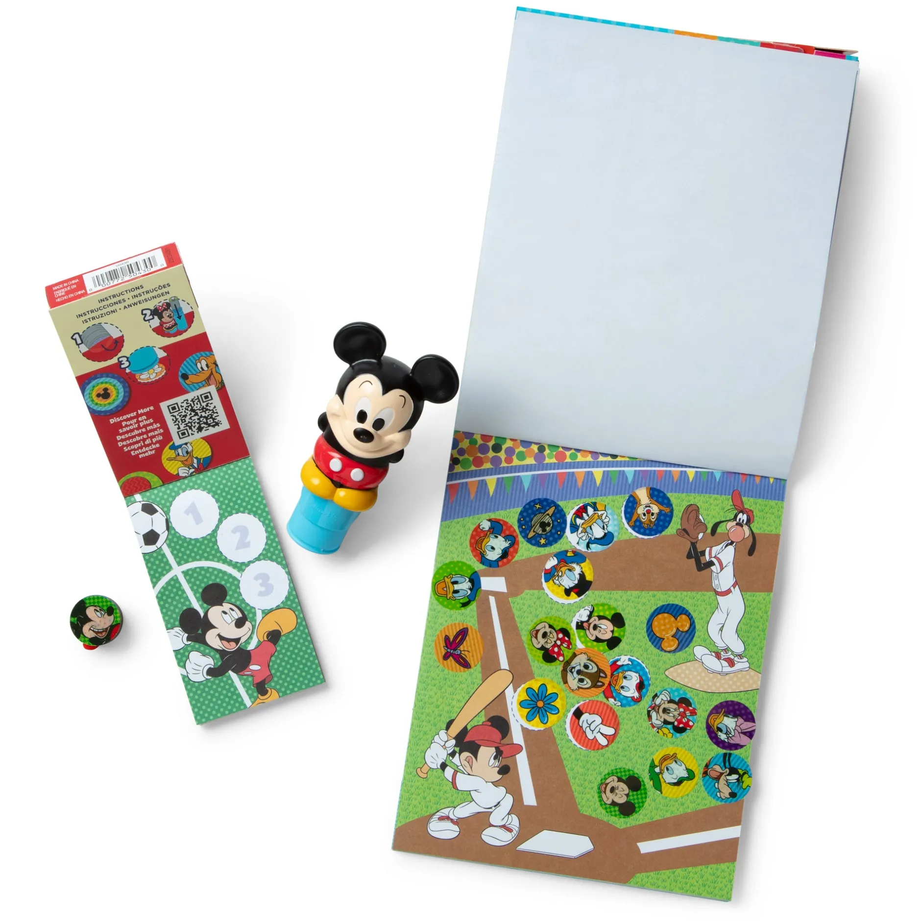 Activity Books>Melissa & Doug Sticker WOW!™ Disney Mickey Mouse Bundle: Activity Pad & Sticker Stamper + Mini Activity Pad and 200 Refill Stickers