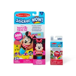 Activity Books|Stickers & Sticker Books>Melissa & Doug Sticker WOW!™ Disney Minnie Mouse Bundle: Activity Pad & Sticker Stamper + Mini Activity Pad and 200 Refill Stickers