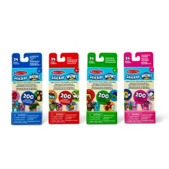 Activity Books|Stickers & Sticker Books>Melissa & Doug Sticker WOW!™ Mini Activity Pad and Refill Stickers 4-Pack (Dinosaur, Pets, Favorite Things, Surprise Pack 1) - Stamper Not Included