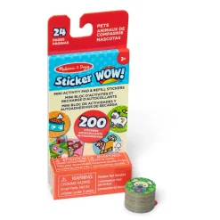 Activity Books|Stickers & Sticker Books>Melissa & Doug Sticker WOW!® Mini Activity Pad & Refill Stickers - Pets (200+ Stickers, Stamper Not Included)