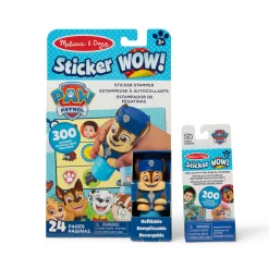 Activity Books|Stickers & Sticker Books>Melissa & Doug Sticker WOW!™ PAW Patrol Chase Bundle: Activity Pad & Sticker Stamper + Mini Activity Pad and 200 Refill Stickers
