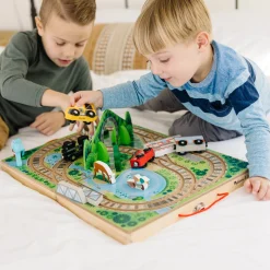 Vehicles & Trains>Melissa & Doug Take-Along Railroad