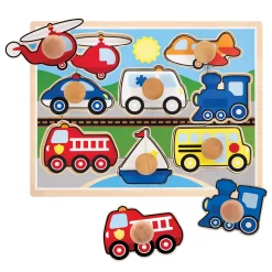 Vehicle & Train Puzzles>Melissa & Doug Vehicles Jumbo Knob Puzzle - 8 pieces