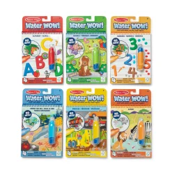 Activity Books>Melissa & Doug Water WOW! 6-Pack – Animals, Vehicles, Alphabet, Numbers, Safari, Under the Sea