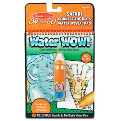 Activity Books>Melissa & Doug Water Wow! Safari Connect the Dots Water-Reveal Pad – On the Go Travel Activity