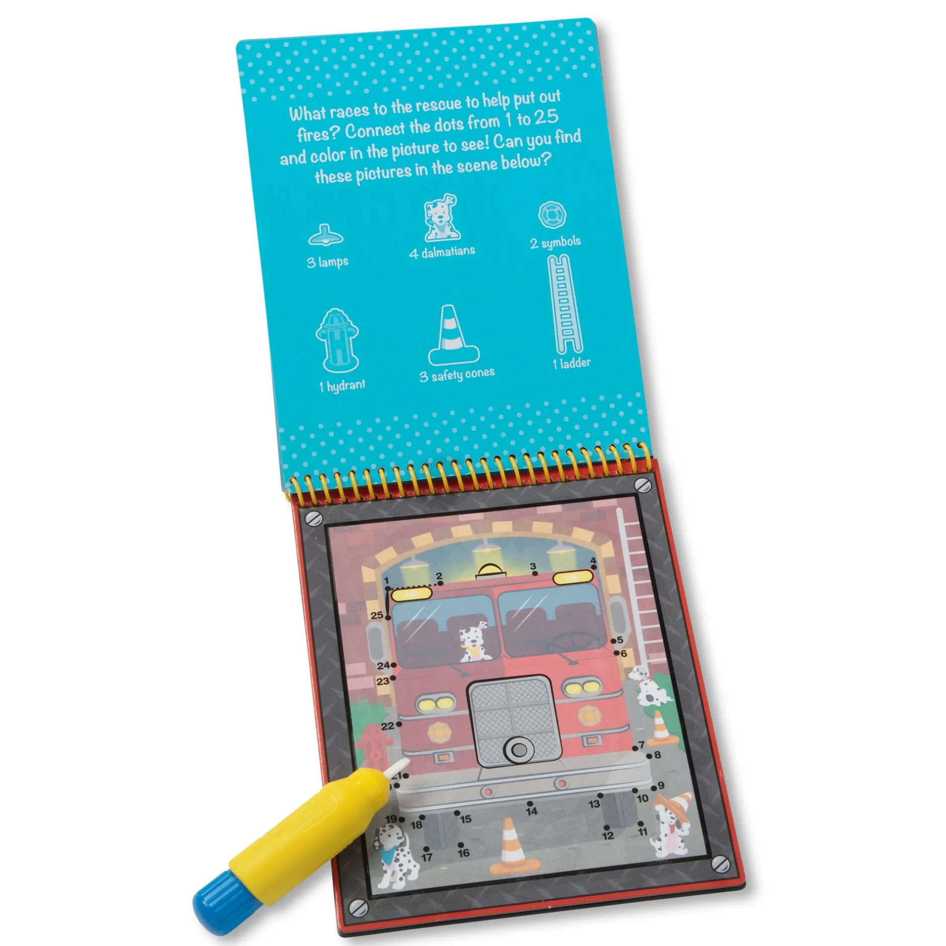 Activity Books>Melissa & Doug Water Wow! Vehicles Connect the Dots Water-Reveal Pad – On the Go Travel Activity