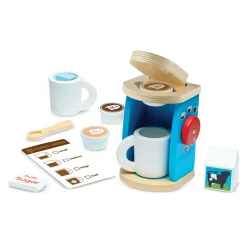 Play Food & Play Sets>Melissa & Doug Wooden Brew & Serve Coffee Set