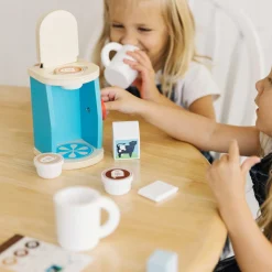 Play Food & Play Sets>Melissa & Doug Wooden Brew & Serve Coffee Set