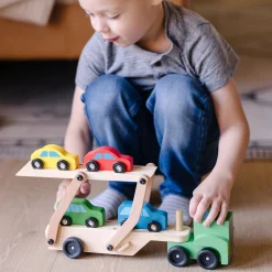 Motor Skills>Melissa & Doug Wooden Car Carrier