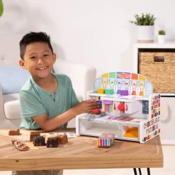 Play Food & Play Sets>Melissa & Doug Wooden Chocolate Factory Play Set