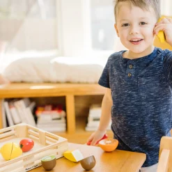 Play Food & Play Sets>Melissa & Doug Wooden Cutting Fruit Play Food
