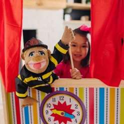 Plush>Melissa & Doug Wooden Deluxe Puppet Theater