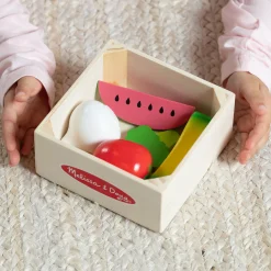 Play Food & Play Sets>Melissa & Doug Wooden Food Groups Play Set – Produce