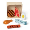 Play Food & Play Sets>Melissa & Doug Wooden Food Groups Play Set – Protein