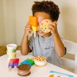 Play Food & Play Sets>Melissa & Doug Wooden Frozen Treats Play Set