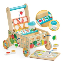 Motor Skills>Melissa & Doug Wooden Shape Sorting Grocery Cart