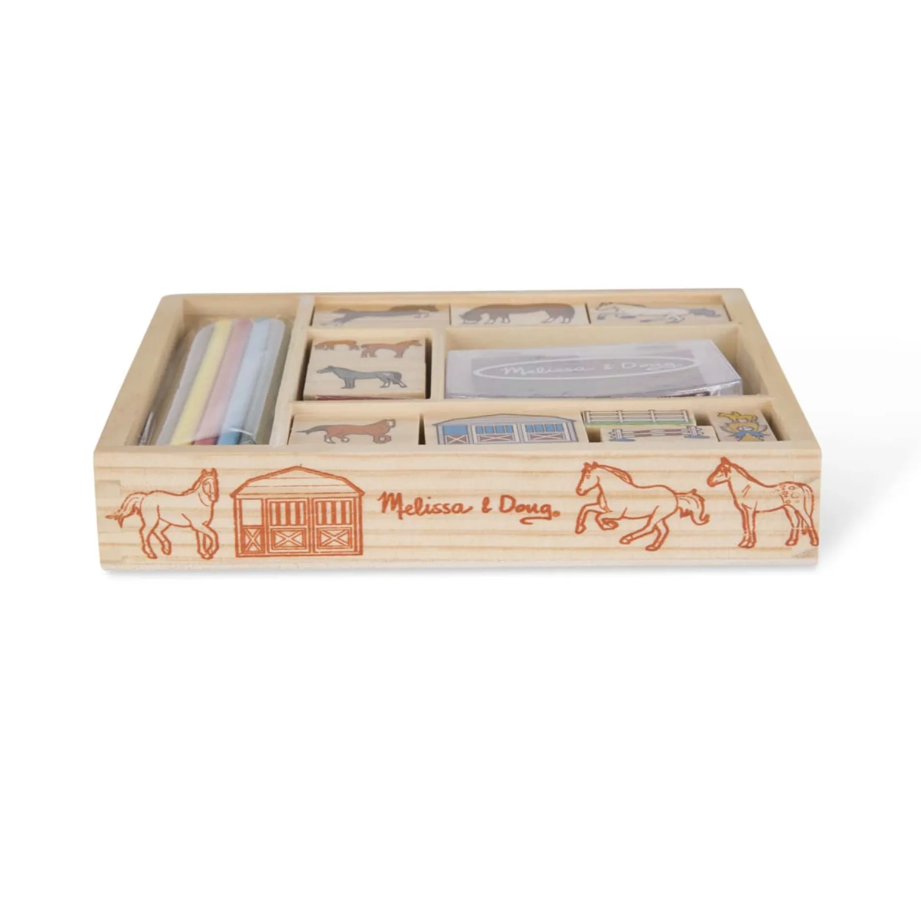Craft & Stamp Kits>Melissa & Doug Wooden Stamp Set - Horses
