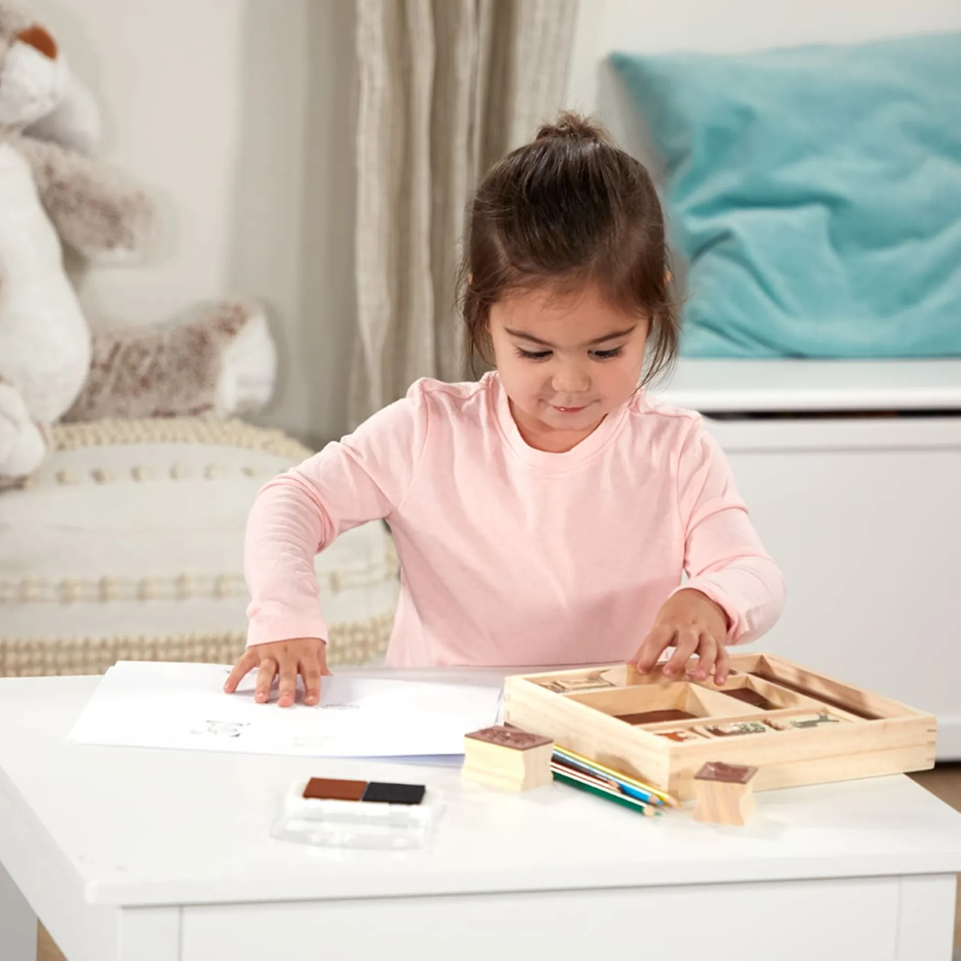 Craft & Stamp Kits>Melissa & Doug Wooden Stamp Set - Horses