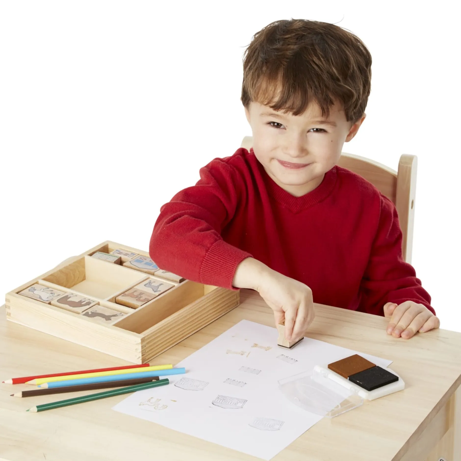 Craft & Stamp Kits>Melissa & Doug Wooden Stamp Set - Horses