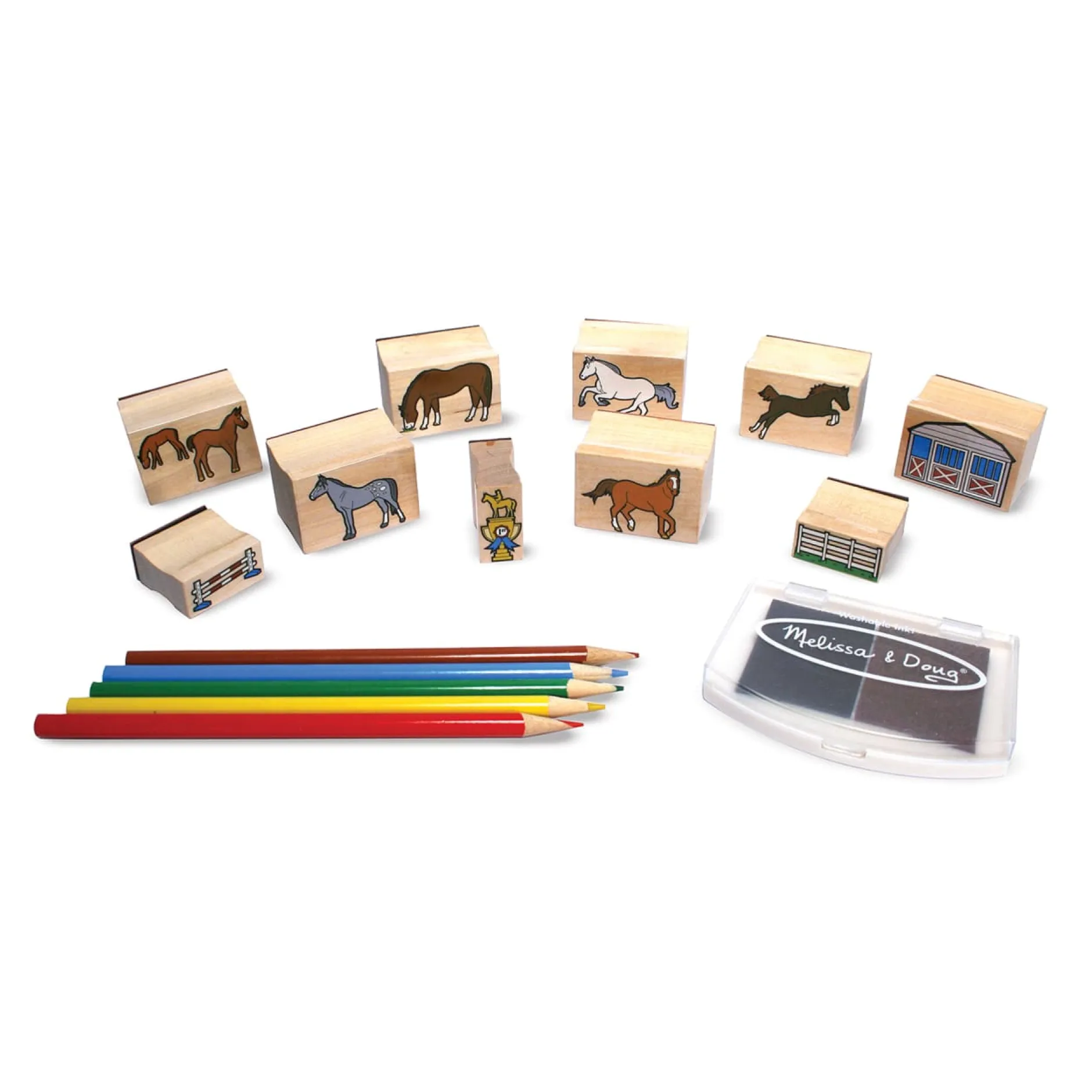 Craft & Stamp Kits>Melissa & Doug Wooden Stamp Set - Horses