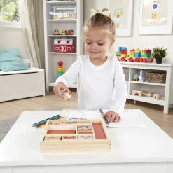 Craft & Stamp Kits>Melissa & Doug Wooden Stamp Set - Vehicles