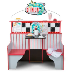 Play Food & Play Sets|Kitchens & Play Centers>Melissa & Doug Wooden Star Diner Restaurant